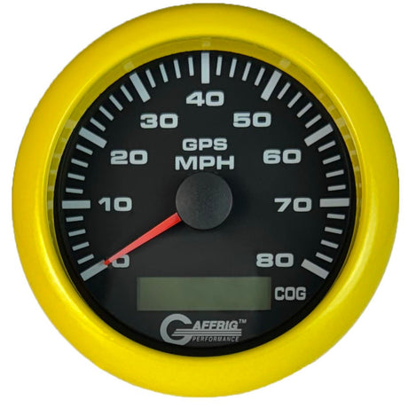 GAFFRIG 3 3/8 INCH GPS ANALOG SPEEDOMETER KIT - BLACK - 80 MPH, 120 MPH, 160 MPH