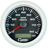 GAFFRIG 3 3/8 INCH GPS ANALOG SPEEDOMETER KIT - BLACK - 80 MPH, 120 MPH, 160 MPH