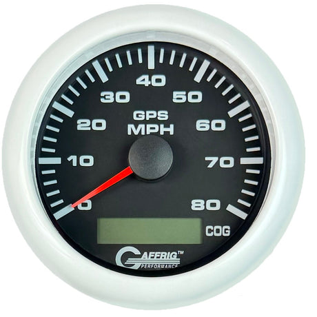 GAFFRIG 3 3/8 INCH GPS ANALOG SPEEDOMETER KIT - BLACK - 80 MPH, 120 MPH, 160 MPH
