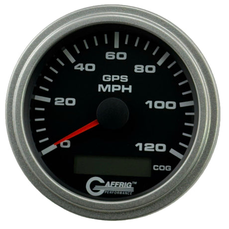 GAFFRIG 3 3/8 INCH GPS ANALOG SPEEDOMETER KIT - BLACK - 80 MPH, 120 MPH, 160 MPH