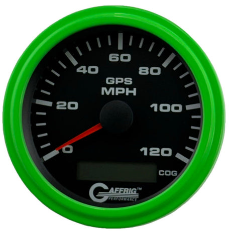GAFFRIG 3 3/8 INCH GPS ANALOG SPEEDOMETER KIT - BLACK - 80 MPH, 120 MPH, 160 MPH