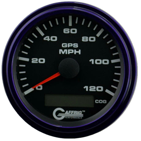 GAFFRIG 3 3/8 INCH GPS ANALOG SPEEDOMETER KIT - BLACK - 80 MPH, 120 MPH, 160 MPH