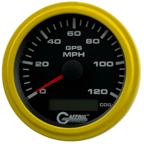 GAFFRIG 3 3/8 INCH GPS ANALOG SPEEDOMETER KIT - BLACK - 80 MPH, 120 MPH, 160 MPH