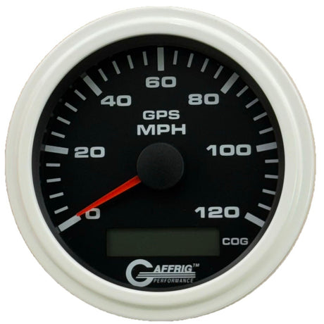 GAFFRIG 3 3/8 INCH GPS ANALOG SPEEDOMETER KIT - BLACK - 80 MPH, 120 MPH, 160 MPH