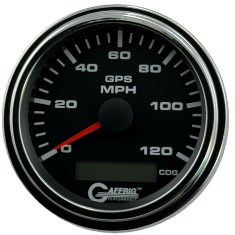 GAFFRIG 3 3/8 INCH GPS ANALOG SPEEDOMETER KIT - BLACK - 80 MPH, 120 MPH, 160 MPH