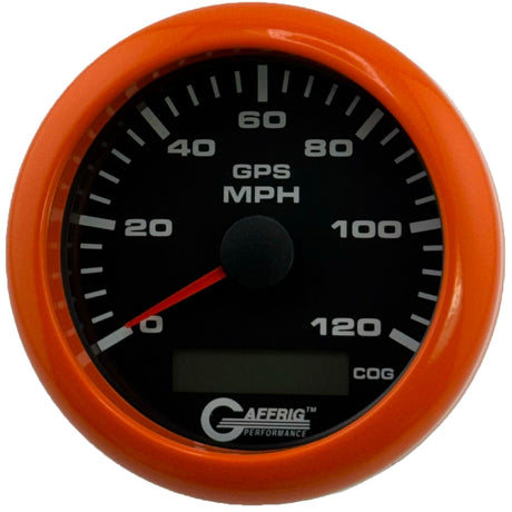 GAFFRIG 3 3/8 INCH GPS ANALOG SPEEDOMETER KIT - BLACK - 80 MPH, 120 MPH, 160 MPH