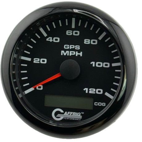 GAFFRIG 3 3/8 INCH GPS ANALOG SPEEDOMETER KIT - BLACK - 80 MPH, 120 MPH, 160 MPH