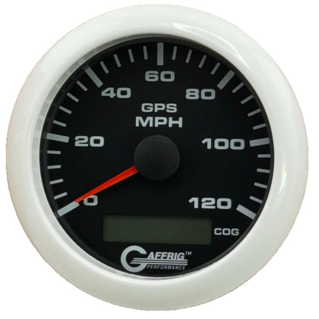 GAFFRIG 3 3/8 INCH GPS ANALOG SPEEDOMETER KIT - BLACK - 80 MPH, 120 MPH, 160 MPH