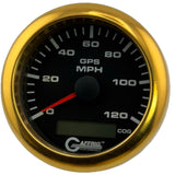 GAFFRIG 3 3/8 INCH GPS ANALOG SPEEDOMETER KIT - BLACK - 80 MPH, 120 MPH, 160 MPH