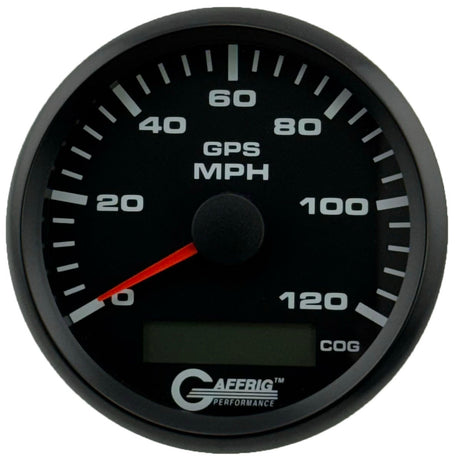 GAFFRIG 3 3/8 INCH GPS ANALOG SPEEDOMETER KIT - BLACK - 80 MPH, 120 MPH, 160 MPH