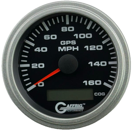 GAFFRIG 3 3/8 INCH GPS ANALOG SPEEDOMETER KIT - BLACK - 80 MPH, 120 MPH, 160 MPH