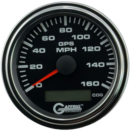 GAFFRIG 3 3/8 INCH GPS ANALOG SPEEDOMETER KIT - BLACK - 80 MPH, 120 MPH, 160 MPH