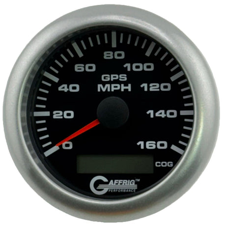 GAFFRIG 3 3/8 INCH GPS ANALOG SPEEDOMETER KIT - BLACK - 80 MPH, 120 MPH, 160 MPH