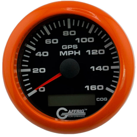 GAFFRIG 3 3/8 INCH GPS ANALOG SPEEDOMETER KIT - BLACK - 80 MPH, 120 MPH, 160 MPH