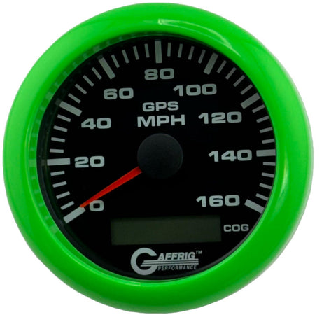 GAFFRIG 3 3/8 INCH GPS ANALOG SPEEDOMETER KIT - BLACK - 80 MPH, 120 MPH, 160 MPH