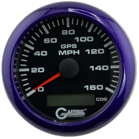 GAFFRIG 3 3/8 INCH GPS ANALOG SPEEDOMETER KIT - BLACK - 80 MPH, 120 MPH, 160 MPH