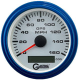 GAFFRIG 3 3/8 INCH GPS SPEEDOMETER KIT - WHITE - 80 MPH, 120 MPH, 160 MPH