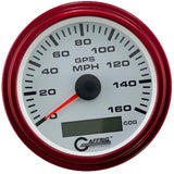 GAFFRIG 3 3/8 INCH GPS SPEEDOMETER KIT - WHITE - 80 MPH, 120 MPH, 160 MPH