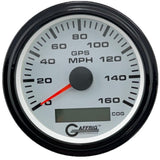 GAFFRIG 3 3/8 INCH GPS SPEEDOMETER KIT - WHITE - 80 MPH, 120 MPH, 160 MPH