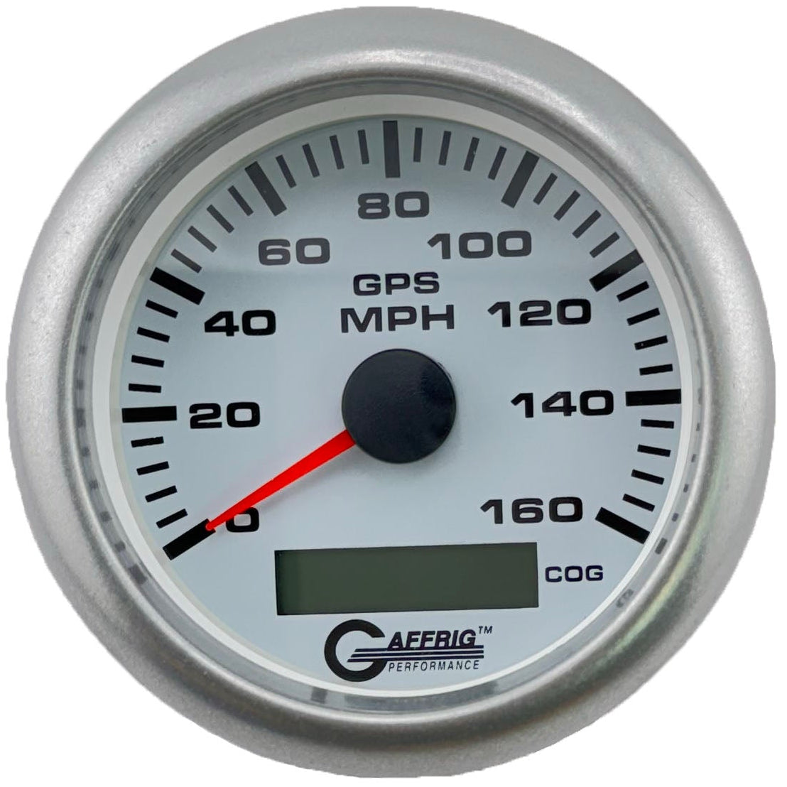 GAFFRIG 3 3/8 INCH GPS SPEEDOMETER KIT - WHITE - 80 MPH, 120 MPH, 160 MPH