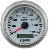 GAFFRIG 3 3/8 INCH GPS SPEEDOMETER KIT - WHITE - 80 MPH, 120 MPH, 160 MPH