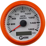 GAFFRIG 3 3/8 INCH GPS SPEEDOMETER KIT - WHITE - 80 MPH, 120 MPH, 160 MPH