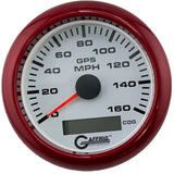 GAFFRIG 3 3/8 INCH GPS SPEEDOMETER KIT - WHITE - 80 MPH, 120 MPH, 160 MPH