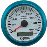 GAFFRIG 3 3/8 INCH GPS SPEEDOMETER KIT - WHITE - 80 MPH, 120 MPH, 160 MPH