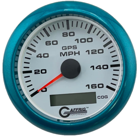 GAFFRIG 3 3/8 INCH GPS SPEEDOMETER KIT - WHITE - 80 MPH, 120 MPH, 160 MPH