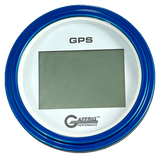 GAFFRIG 3 3/8 INCH DIGITAL GPS GAUGE 999 MPH KIT WHITE / STEP RIM / BLUE