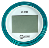 GAFFRIG 3 3/8 INCH DIGITAL GPS GAUGE 999 MPH KIT WHITE / STEP RIM / TEAL