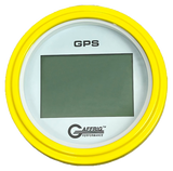 GAFFRIG 3 3/8 INCH DIGITAL GPS GAUGE 999 MPH KIT WHITE / STEP RIM / YELLOW