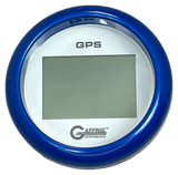 GAFFRIG 3 3/8 INCH DIGITAL GPS GAUGE 999 MPH KIT WHITE / FAT RIM / BLUE