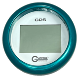 GAFFRIG 3 3/8 INCH DIGITAL GPS GAUGE 999 MPH KIT WHITE / FAT RIM / TEAL