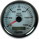 GAFFRIG 3 3/8 INCH GPS SPEEDOMETER KIT - WHITE FAT RIM (338) / CHROME/POLISHED / 120 MPH