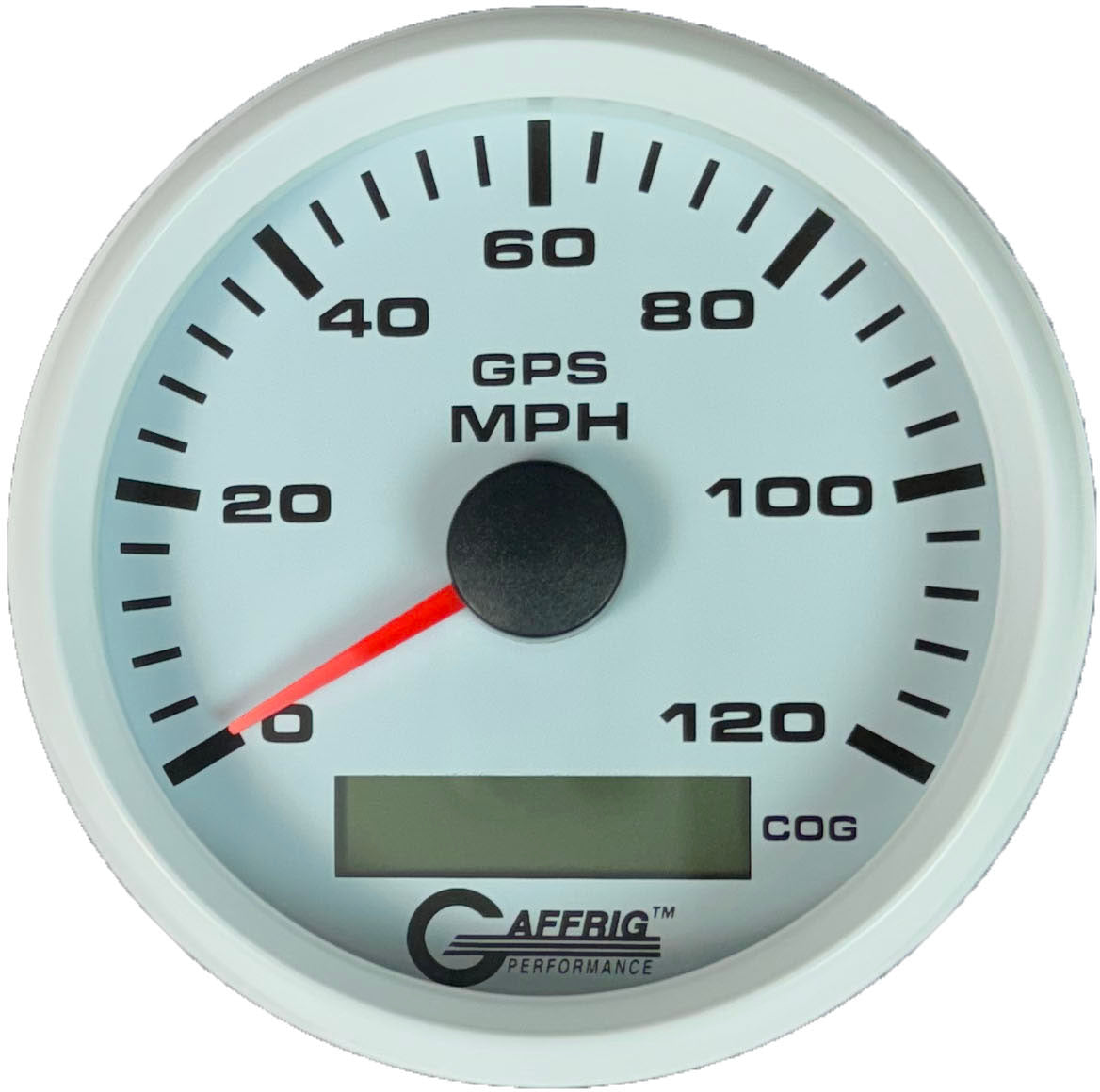 GAFFRIG 3 3/8 INCH GPS SPEEDOMETER KIT - WHITE STEP RIM (008) / WHITE / 120 MPH