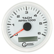 GAFFRIG 3 3/8 INCH ELECTRIC TACH/HOUR METER 6000, 8000, 10000 RPM WHITE 6000 / STEP RIM (008) / WHITE