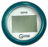 GAFFRIG 3 3/8 INCH DIGITAL GPS GAUGE 999 MPH KIT PLATINUM / STEP RIM / TEAL