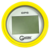 GAFFRIG 3 3/8 INCH DIGITAL GPS GAUGE 999 MPH KIT PLATINUM / STEP RIM / YELLOW