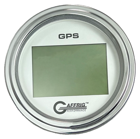 GAFFRIG 3 3/8 INCH DIGITAL GPS GAUGE 999 MPH KIT PLATINUM / STEP RIM / CHROME