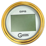 GAFFRIG 3 3/8 INCH DIGITAL GPS GAUGE 999 MPH KIT PLATINUM / STEP RIM / GOLD