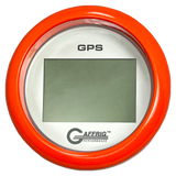 GAFFRIG 3 3/8 INCH DIGITAL GPS GAUGE 999 MPH KIT PLATINUM / FAT RIM / ORANGE