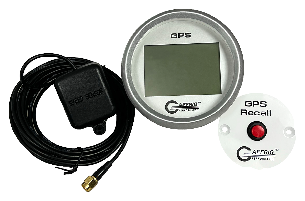 GAFFRIG 3 3/8 INCH DIGITAL GPS GAUGE 999 MPH KIT PLATINUM / STEP RIM / PLATINUM