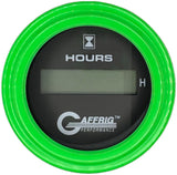 GAFFRIG 2 INCH ELECTRIC ENGINE HOUR METER BLACK / STEP RIM (002) / LIME GREEN