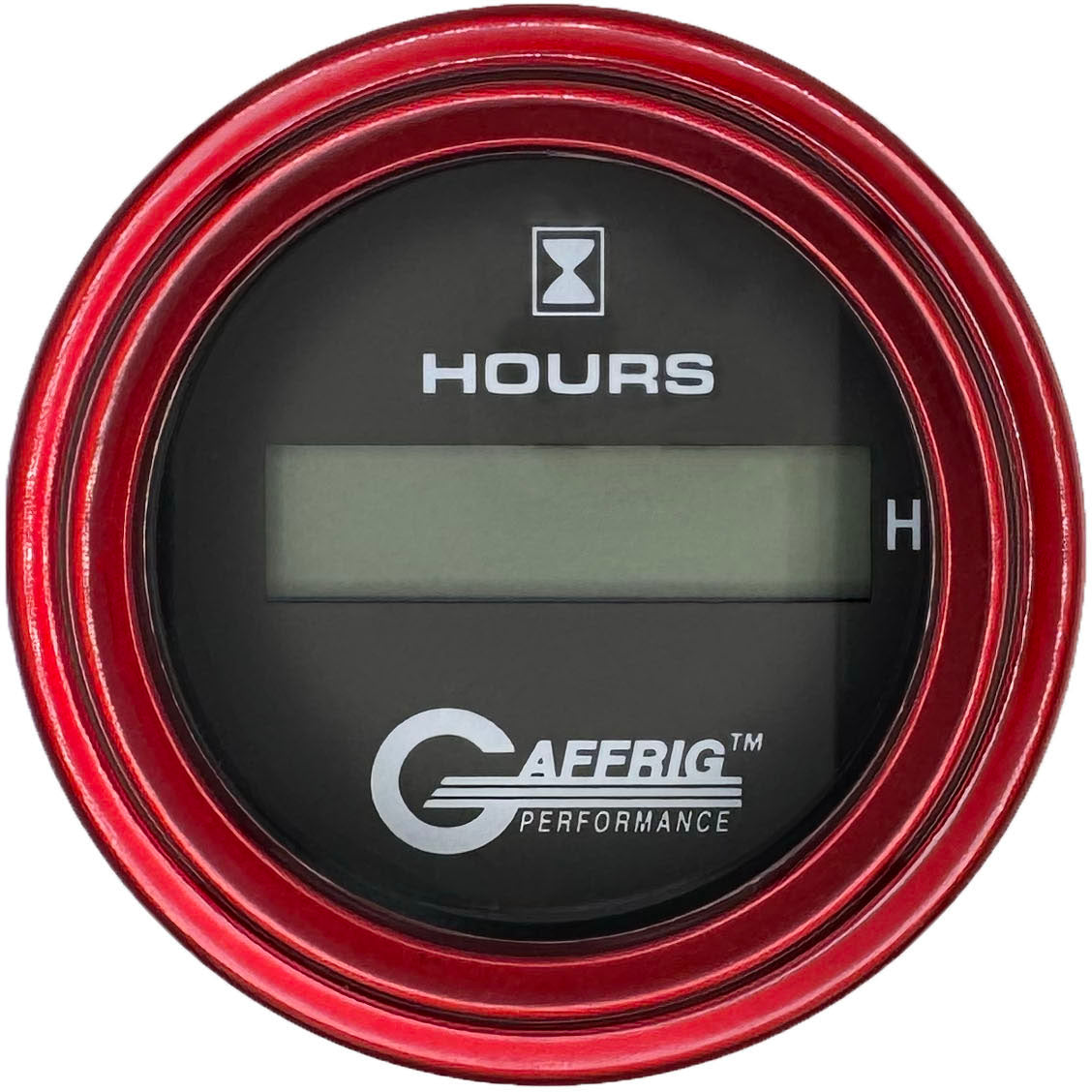 GAFFRIG 2 INCH ELECTRIC ENGINE HOUR METER BLACK / STEP RIM (002) / RED