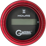 GAFFRIG 2 INCH ELECTRIC ENGINE HOUR METER BLACK / STEP RIM (002) / RED