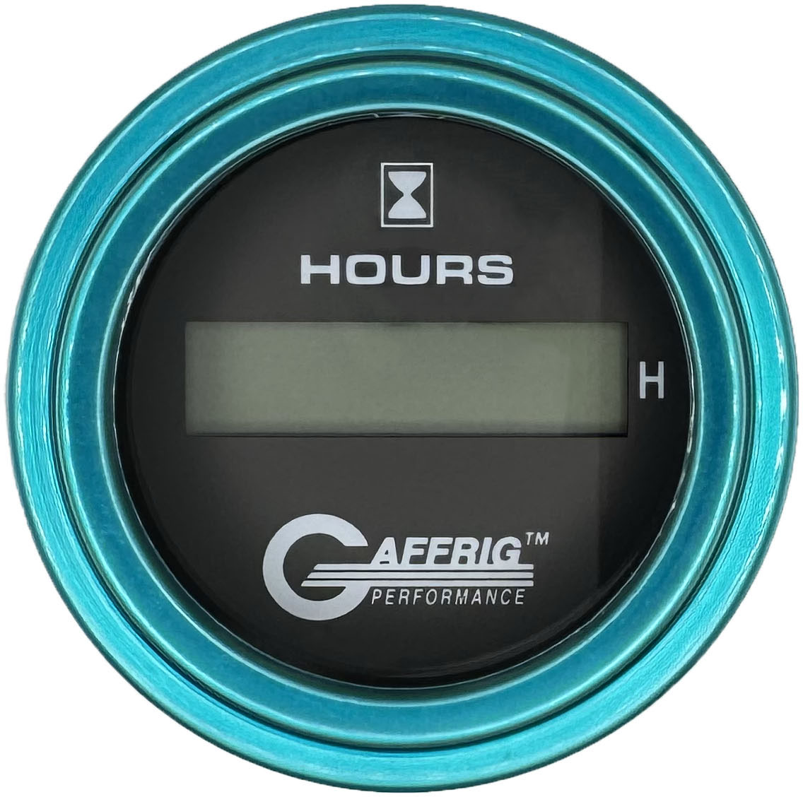 GAFFRIG 2 INCH ELECTRIC ENGINE HOUR METER BLACK / STEP RIM (002) / TEAL