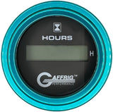 GAFFRIG 2 INCH ELECTRIC ENGINE HOUR METER BLACK / STEP RIM (002) / TEAL