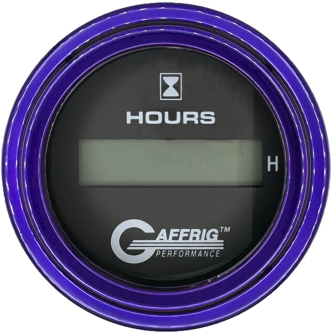 GAFFRIG 2 INCH ELECTRIC ENGINE HOUR METER BLACK / STEP RIM (002) / PURPLE