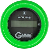 GAFFRIG 2 INCH ELECTRIC ENGINE HOUR METER BLACK / FAT RIM (218) / LIME GREEN